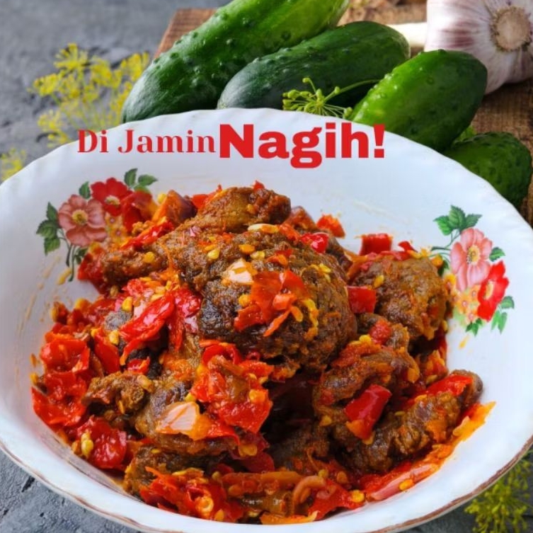 

Balado sengkel kembang spesial, balado daging sapi siap saji 250gr
