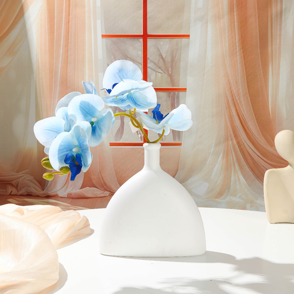 Bunga Anggrek Bunga palsu berkualitas tinggi hiasan meja makan dan ruang tamu