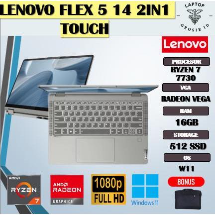 LENOVO FLEX 5 14 2IN1 TOUCH RYZEN 7 7730 16GB 512GB W11 14.0FHD IPS