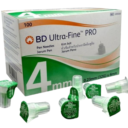 BD - Jarum Insulin Pen Needle BD ULTRA FINE PRO 32G x 4mm "BOX" / Pen Needle HIJAU