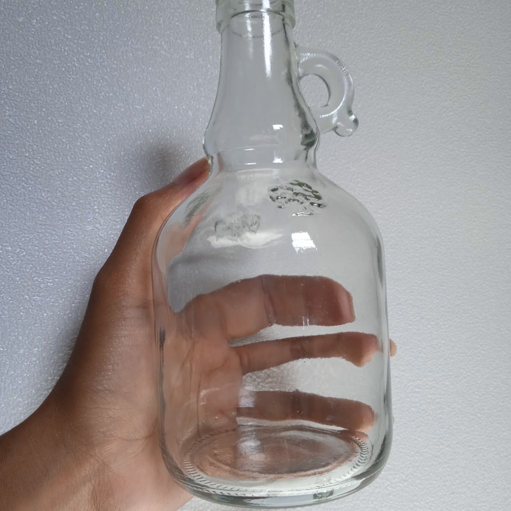 Botol kaca minyak zaitun / botol unik 500ml