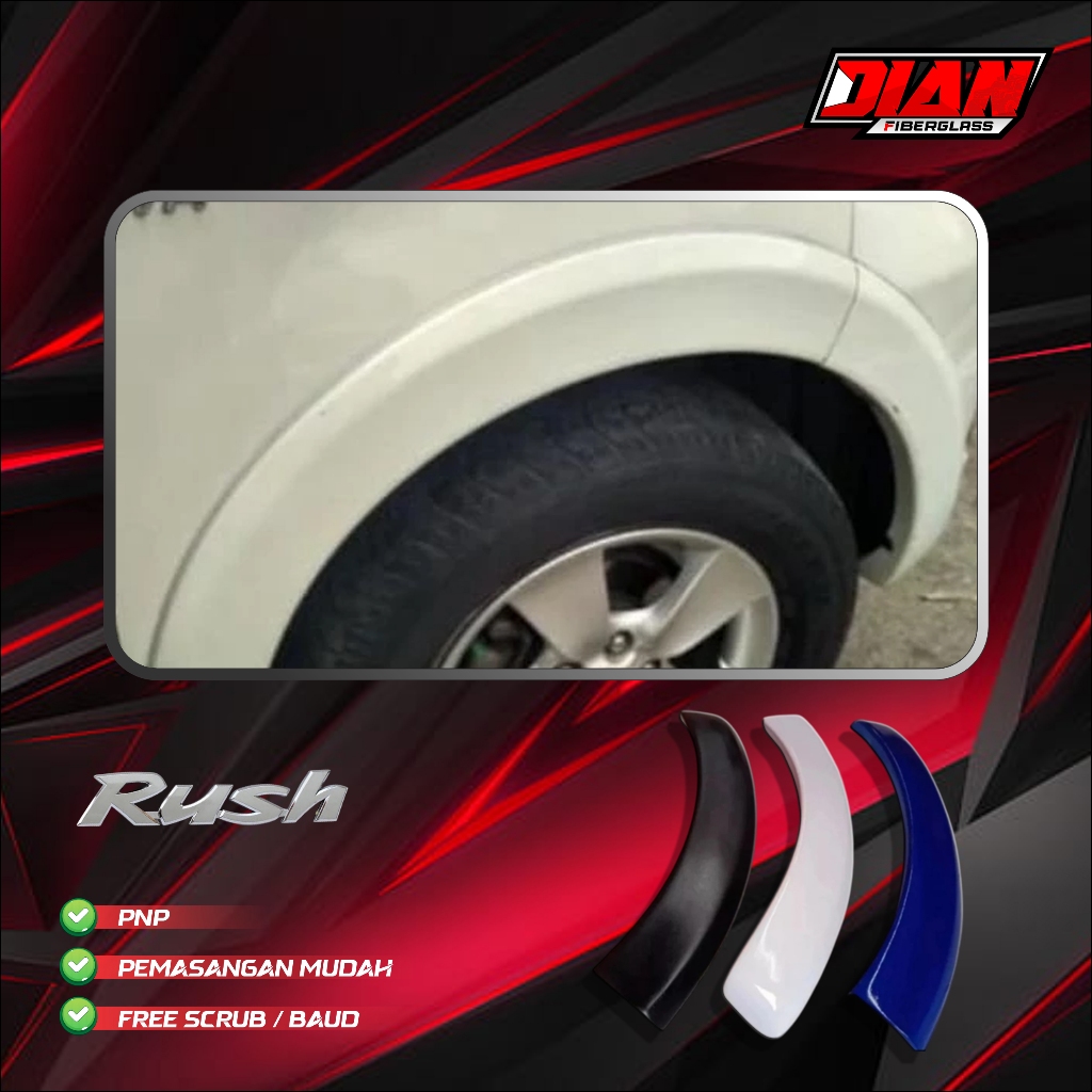 over fender sambungan bemper depan terios rush ori satuan