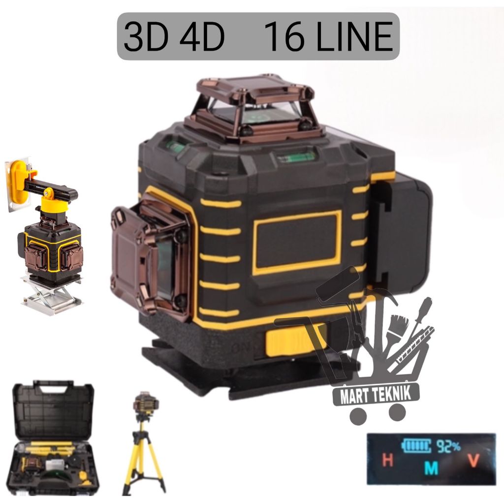 Laser Level Bangunan Waterpass Laser Keramik Laser Level Leveling 4d 16 line Digital Meteran Laser L