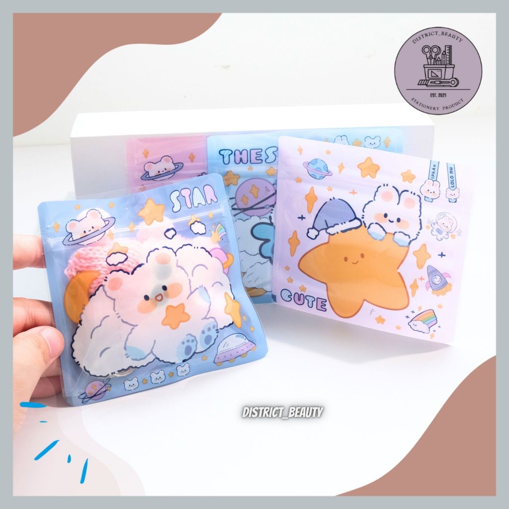 

ZIPPER POUCH PERSEGI RABBIT UNIVERSE SKY 10 X 11 CM ZIPPER ZIPLOCK POUCH ZIPPER RABBIT STAR KEMASAN KLIP AKSESORIS GELANG ANTING CINCIN KEMASAN PERHIASAN LUCU TERMURAH