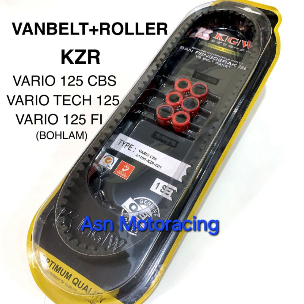 Vanbelt KZR Vario 125 old v-belt plus roller vario 125 cbs fi 2012-2014 vario 125 cbs vario techno 1