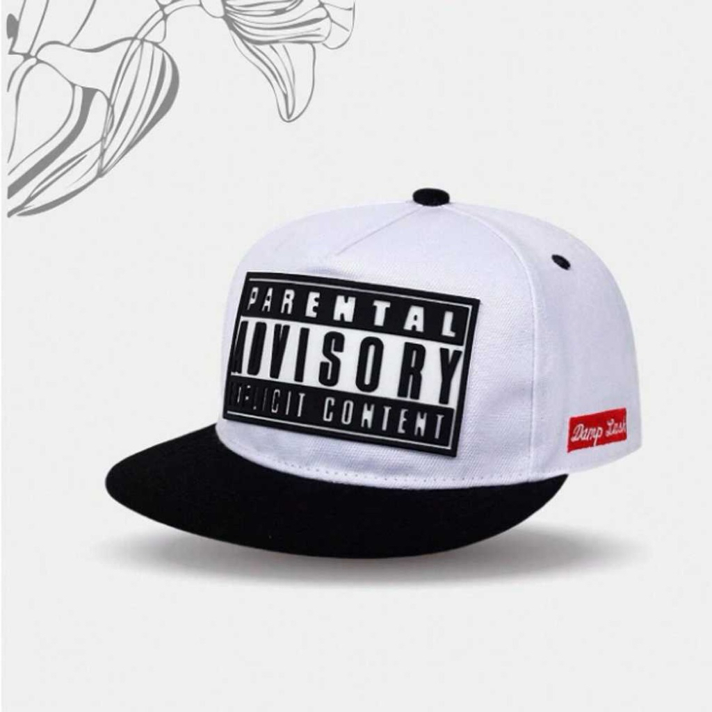 Topi Snapback Hat Hip-Hop Parental Advisory Explicit Content - U60