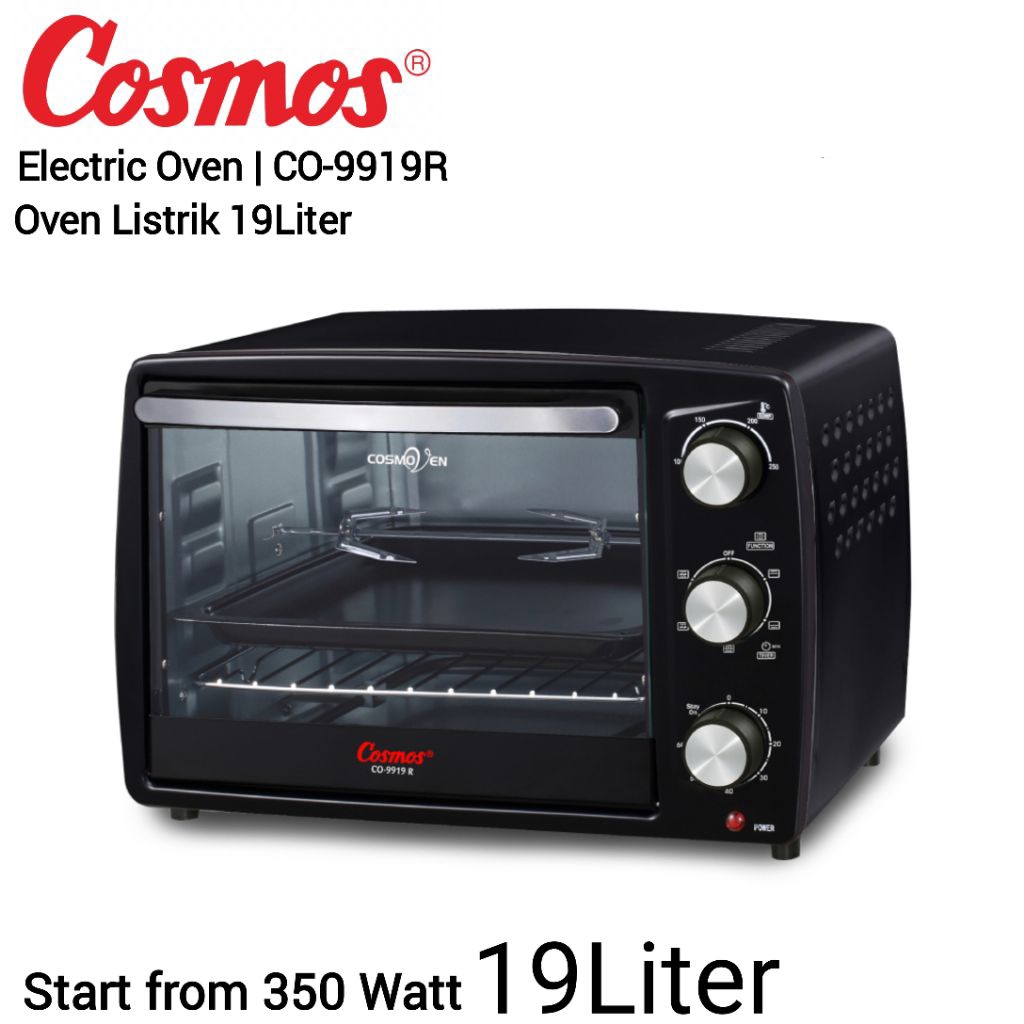 Oven listrik COSMOS CO-9919R oven pemanggang 19 liter