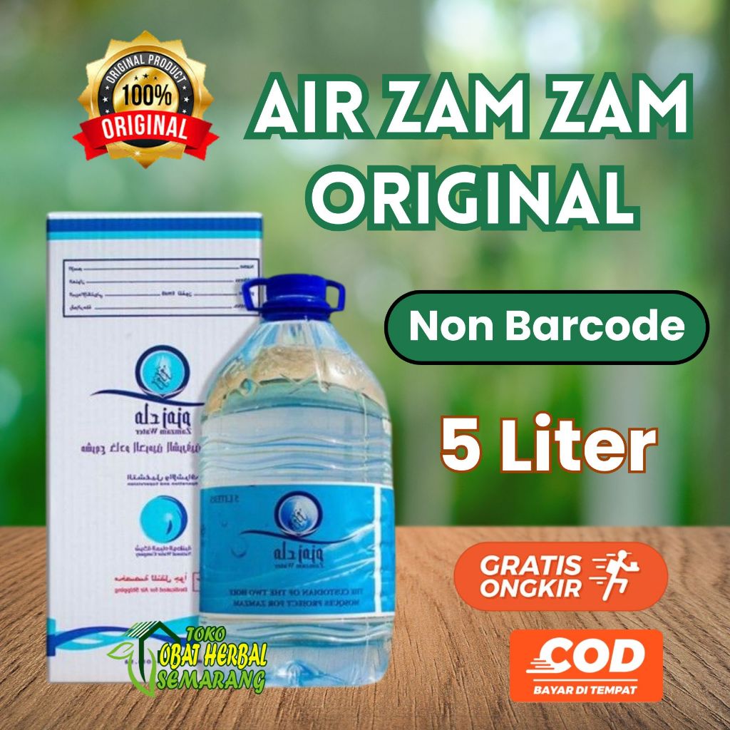 

Air Zam Zam Non Barcode Kemasan Galon 5 Liter Pipiclo Original Asli 100% Import Arab Haji / Umroh