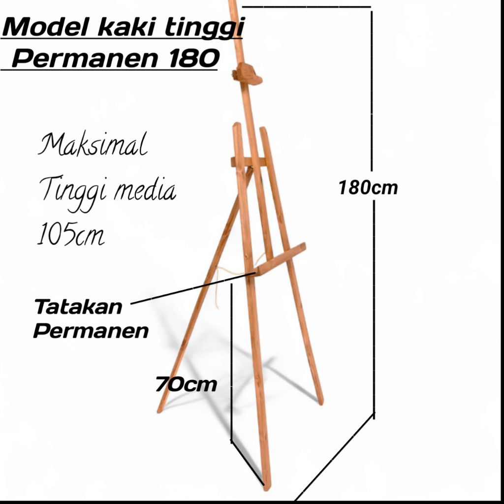 

Standing wooden easel 180cm KAKI TINGGI (PERMANEN) DR. EASEL