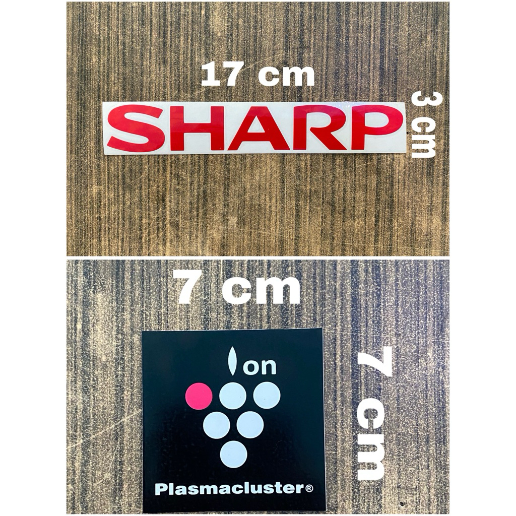 STICKER CUTTING LOGO AC SHARP ION STIKER OUTDOOR AC SHARP