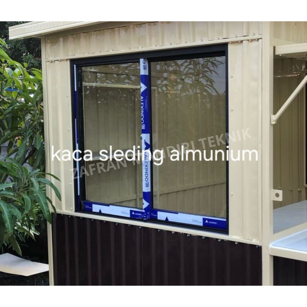 [CUSTOM AKSESORIS BOOTH SEMI CONTAINER] Kaca Sleding Booth