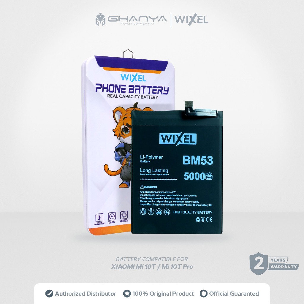 WIXEL Baterai XiaoMi Mi10T / Mi 10T Pro BM53 Double Power Real Capacity Original Batre Batrai Batter