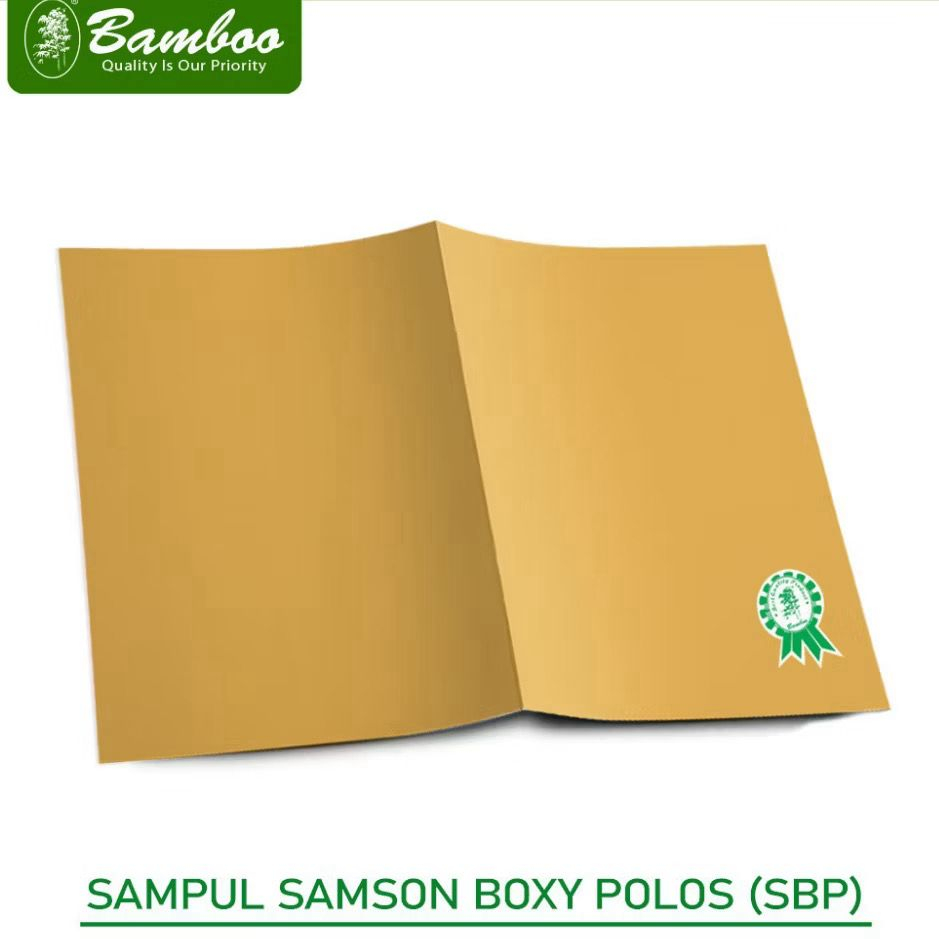 

Bamboo Sampul Buku Tulis Samson Boxy Polos - Sampul Plastik Isi 20 Lembar