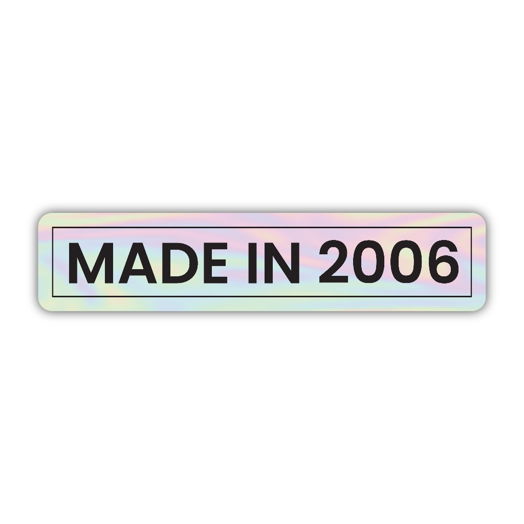 

Z359 sticker made in 2006 aesthetic, stiker hologram satuan