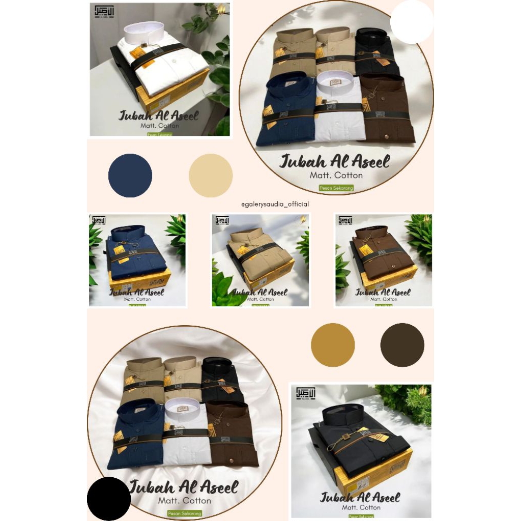 Jubah Al Aseel Premier Katun Kaku Free box