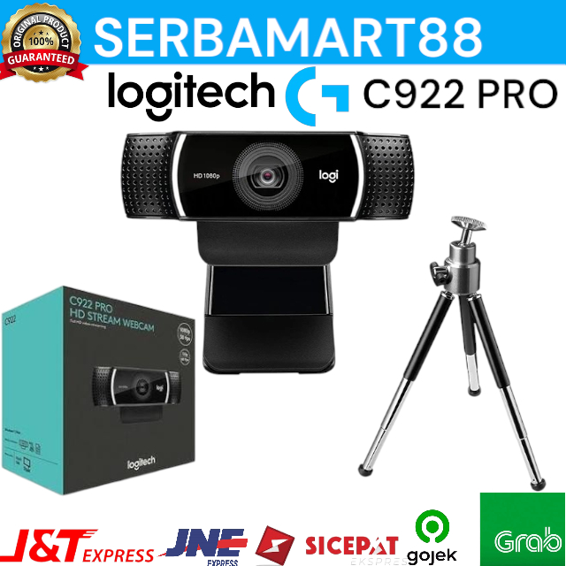 Logitech Webcam C922 Pro Stream HD 1080p Plus Tripod Webcam Logitech