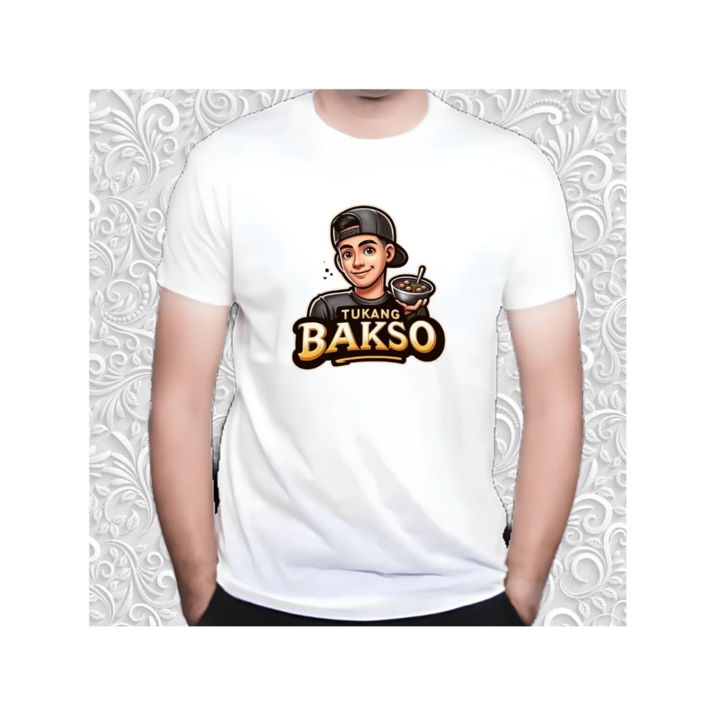 kaos tukang bakso dewasa kaos distro atasan pria