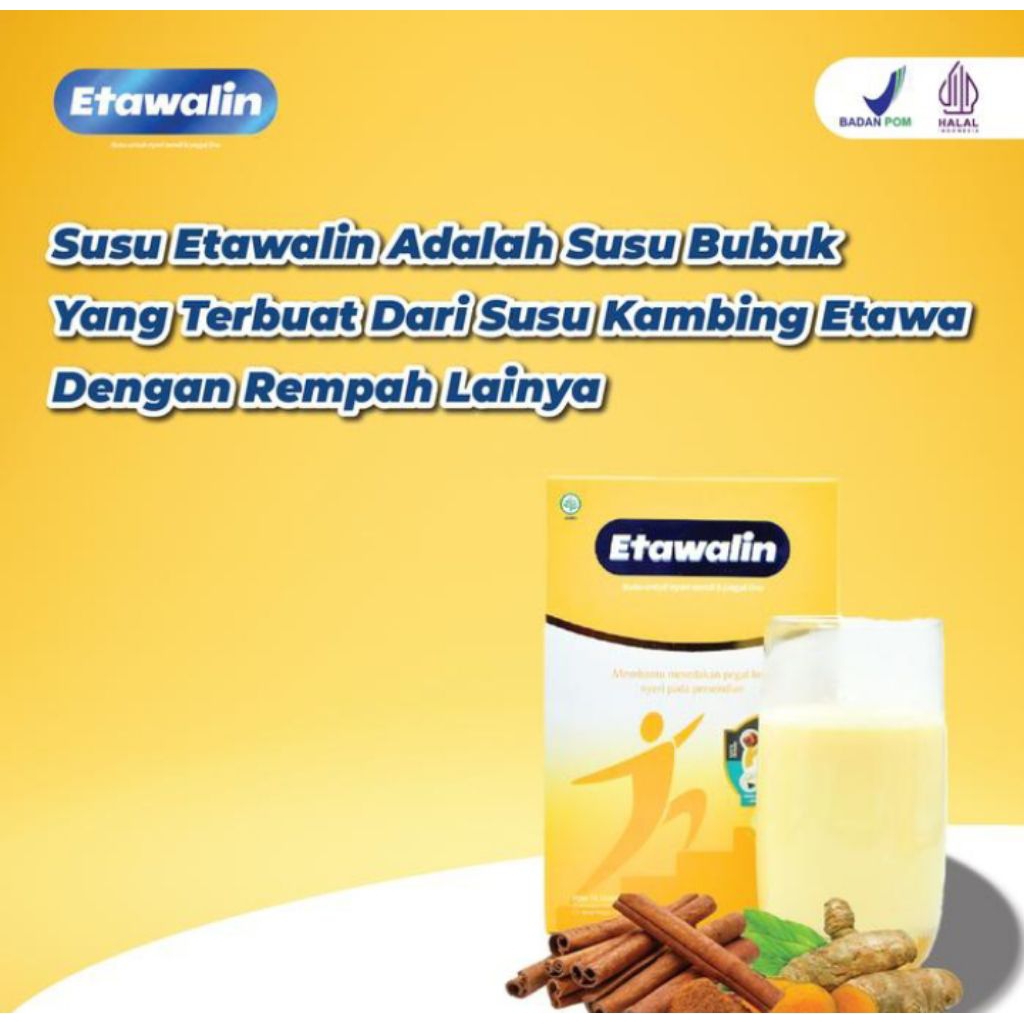 

Susu Etawalin Etawalin Bubuk Asli Original Asam Urat Paket 3 Box 200gr Dairy Milk