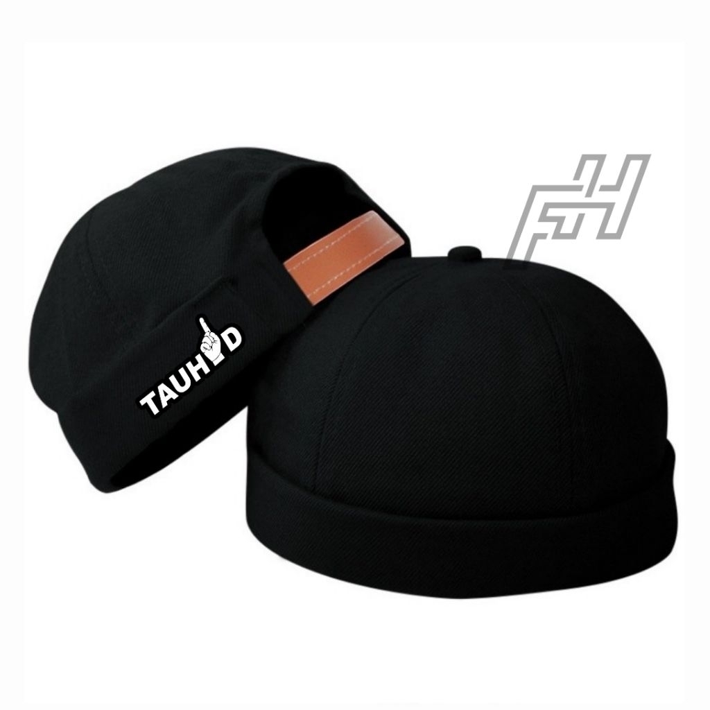 Topi peci Miki hat logo TAUHID topi peci Miki hat hijrah premium exlusive