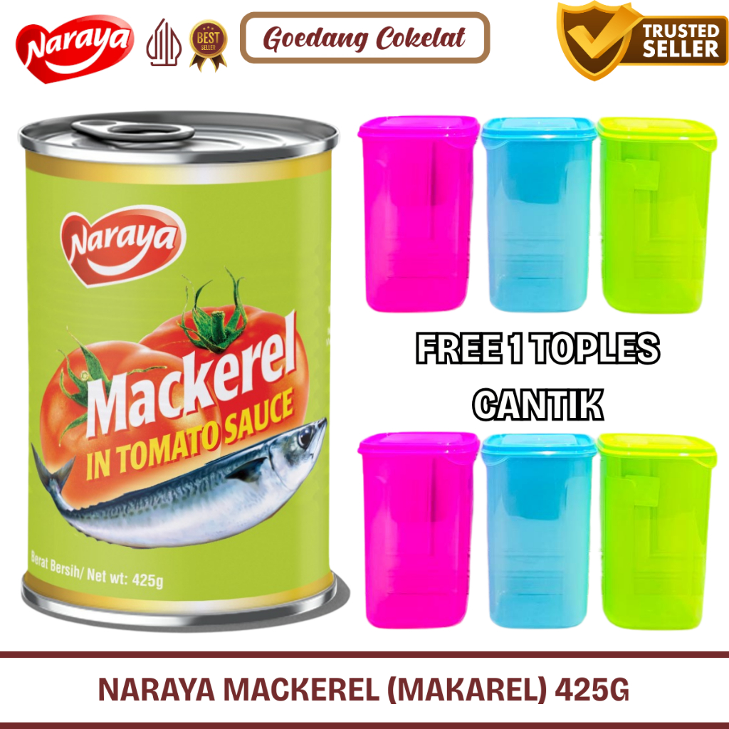 

Naraya Mackerel In Tomato Sauce 425g / Sarden Ikan Makarel Saus Tomat