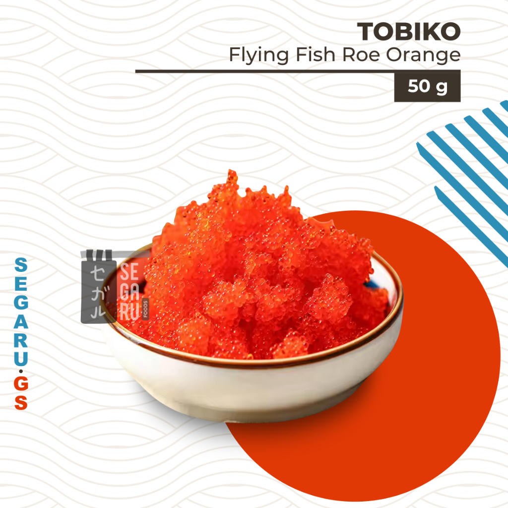 

Tobiko Orange Flying Fish Roe | Telur Ikan Sushi Halal 50 gram