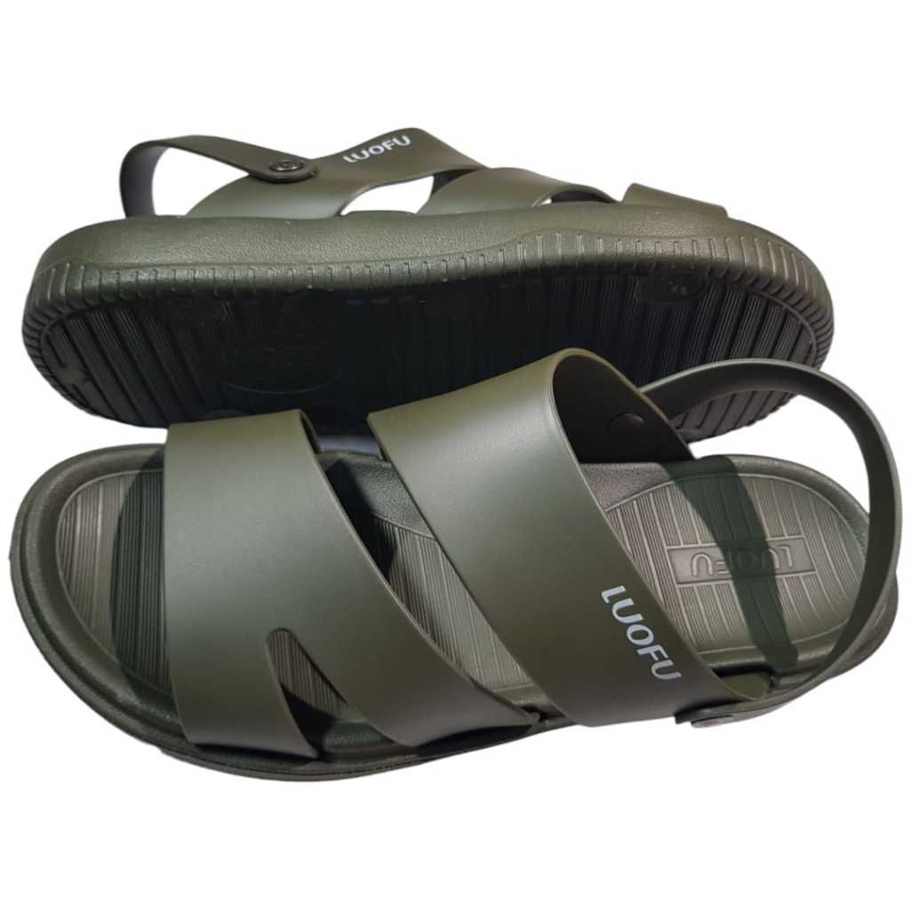 LUOFU JELLY SANDAL KARET EMPUK/,pria -wanita sandal tali