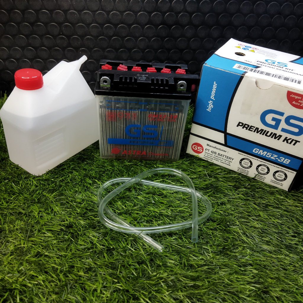 AKI BASAH/ACCU MIO JUPITER Z GM5Z 3B GS PREMIUM SUPRA FIT SMASH MEGAPRO GS PREMIUM KIT GM5Z 3B