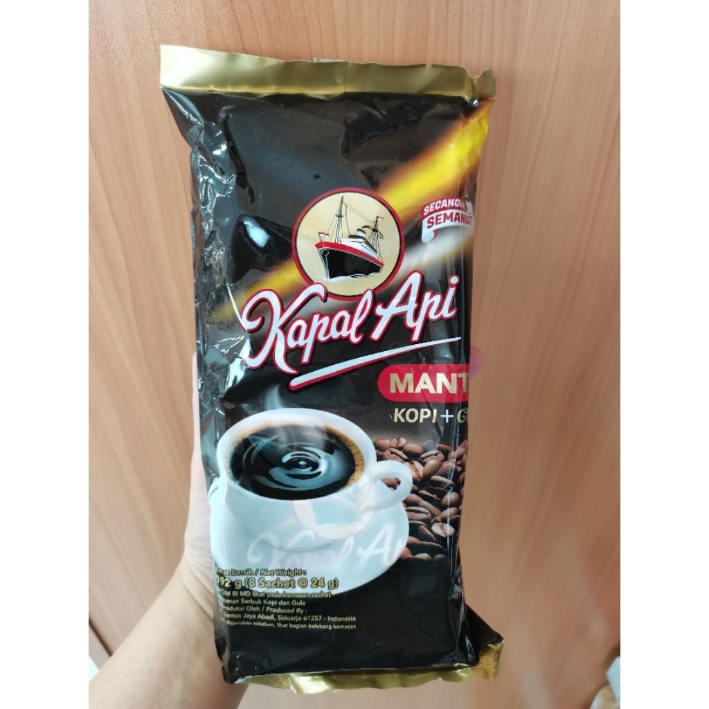 

Kapal Api Mantap kopi + Gula isi 8 sachet