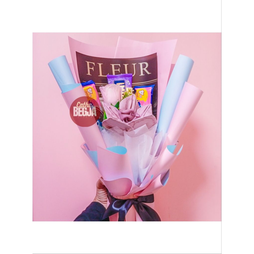 Buket Kreasi Hijab dan Snack_Boleh Request Warna