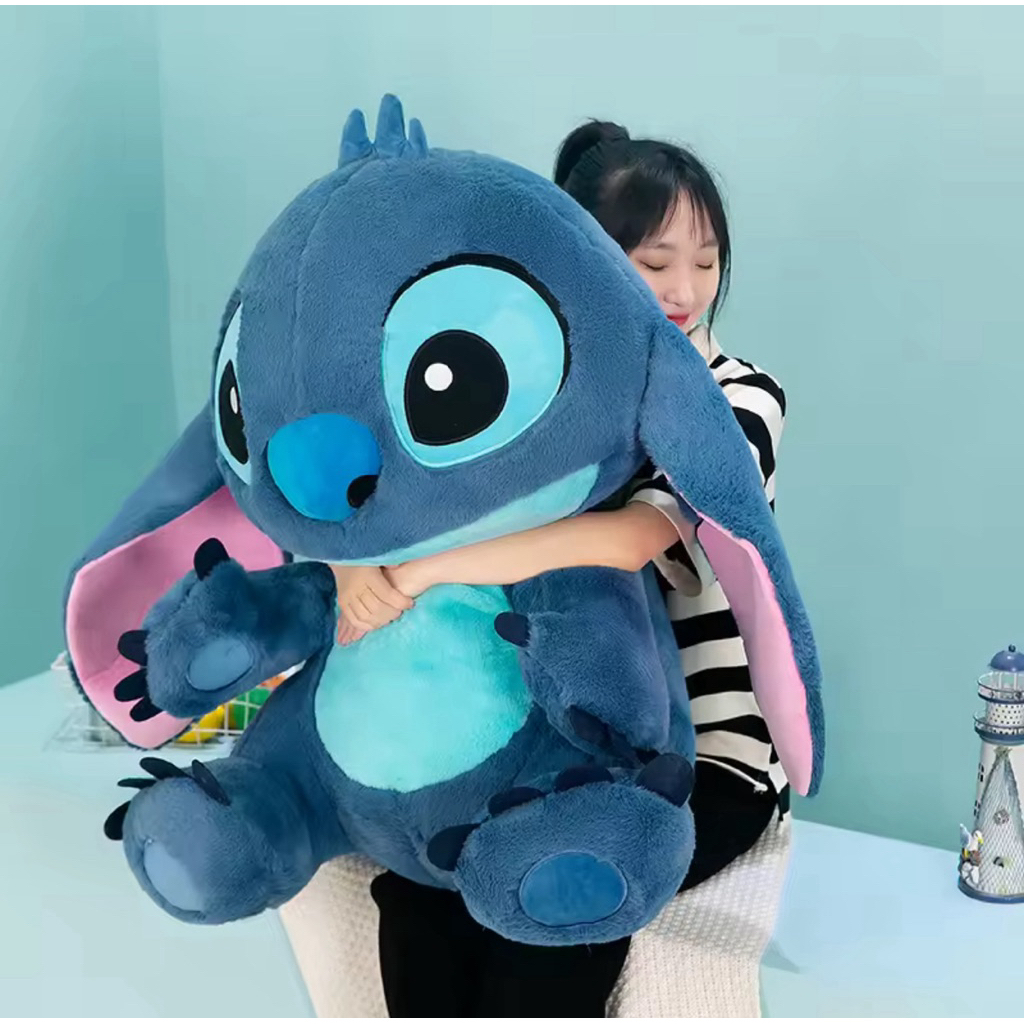 Boneka stitch 1 meter giant super jumbo fluffy koleksi boneka stitch besar 1 meter