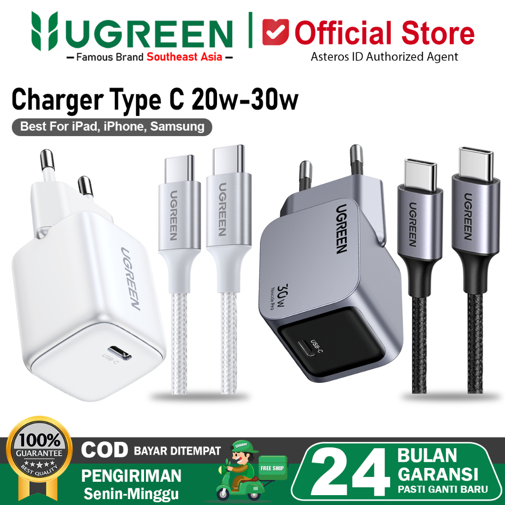 UGREEN Charger Type-C to Type-C PD Fast Charging 20w  30w 45w