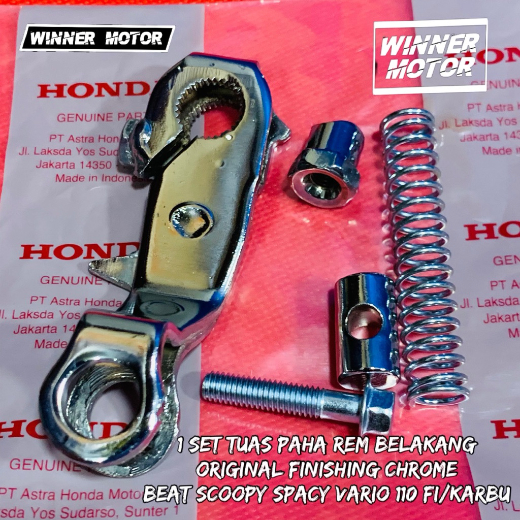 Paha tuas Rem belakang chrome Beat BEAT FI karbu Scoopy Vario 110 Spacy Krum Chroome