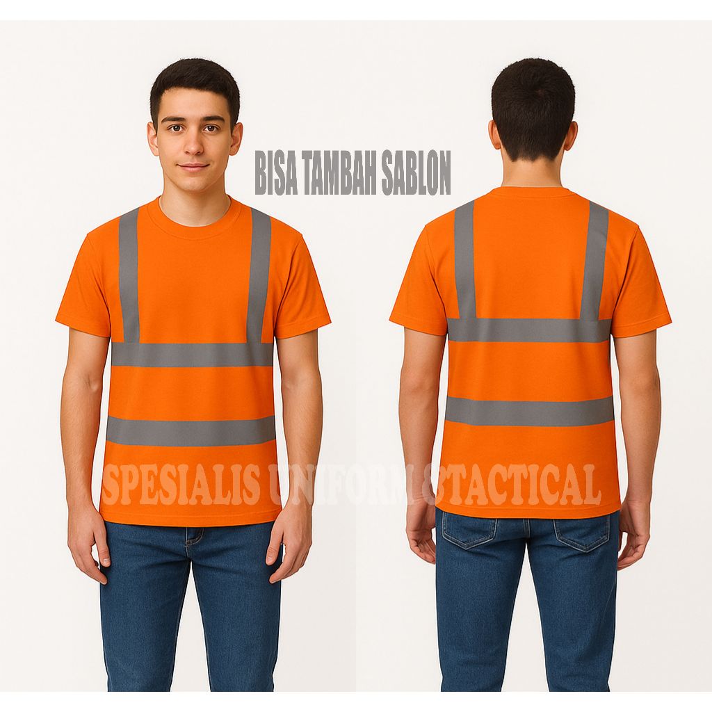 Kaos Safety / Tshirt Safety / Kaos Safety Polos / Kaos Proyek Reflektor
