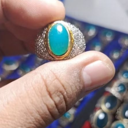 batu bacan Doko majiko kristal ring Kuningan sari asli bacan