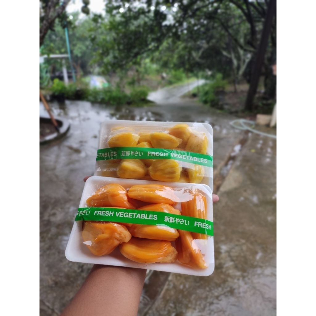 

Nangka madu J33 dan Nangka Orange Kupas Siap Makan Siap Jual perpack/piring, Nangka Kupas j33 dan Orange Premium Berkualitas