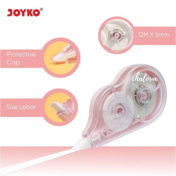 

Stipo Tipe Ex Kertas / Correction Tape Joyko CT-522 PASTEL
