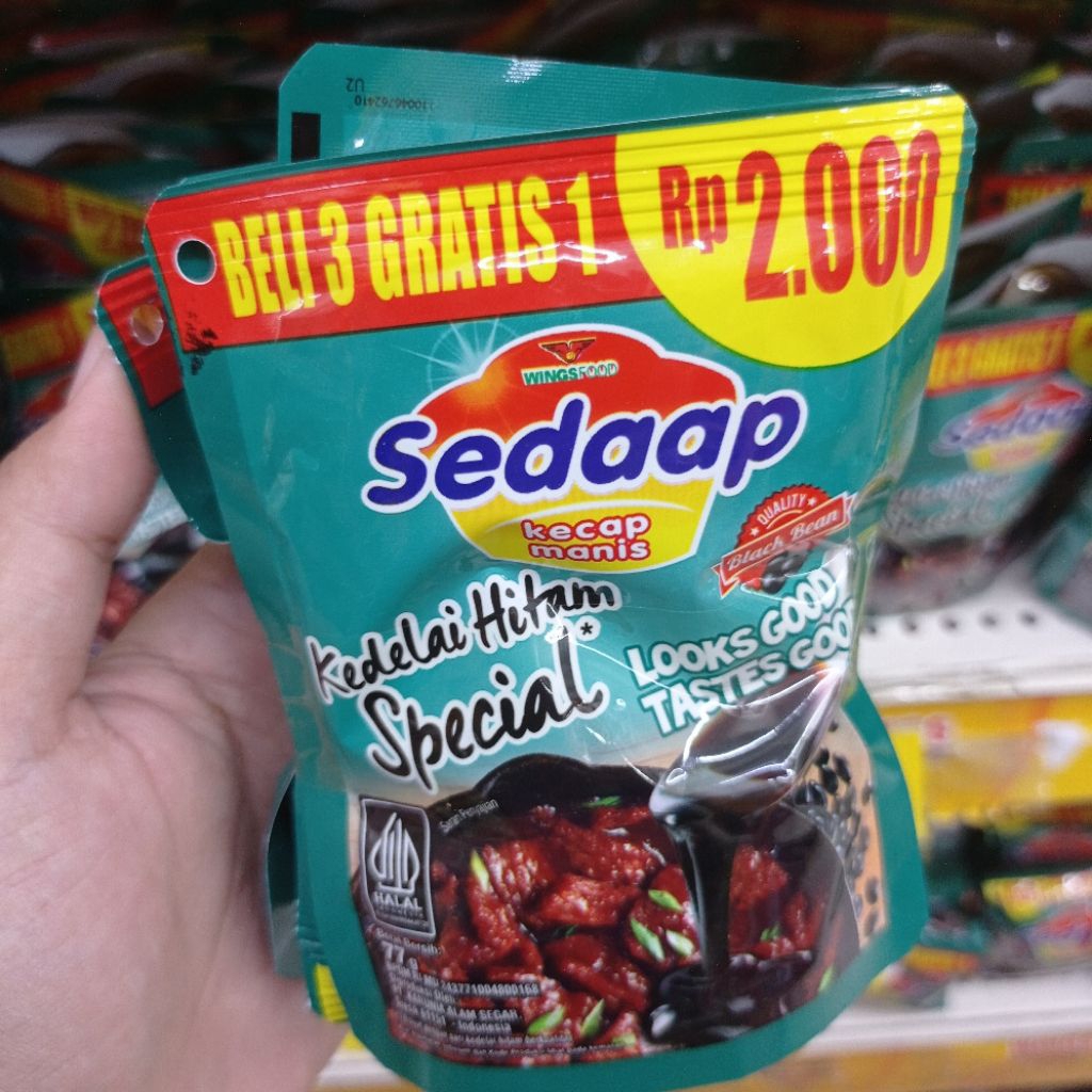 

(Beli 3 Gratis 1) Kecap Sedaap 77g isi 4
