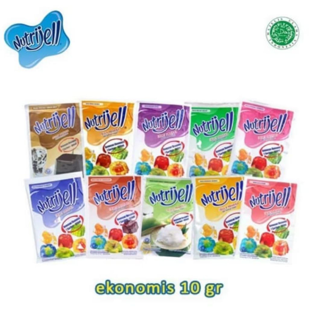 

Nutrijel ekonomis kemasan 10g 1 pak isi 12