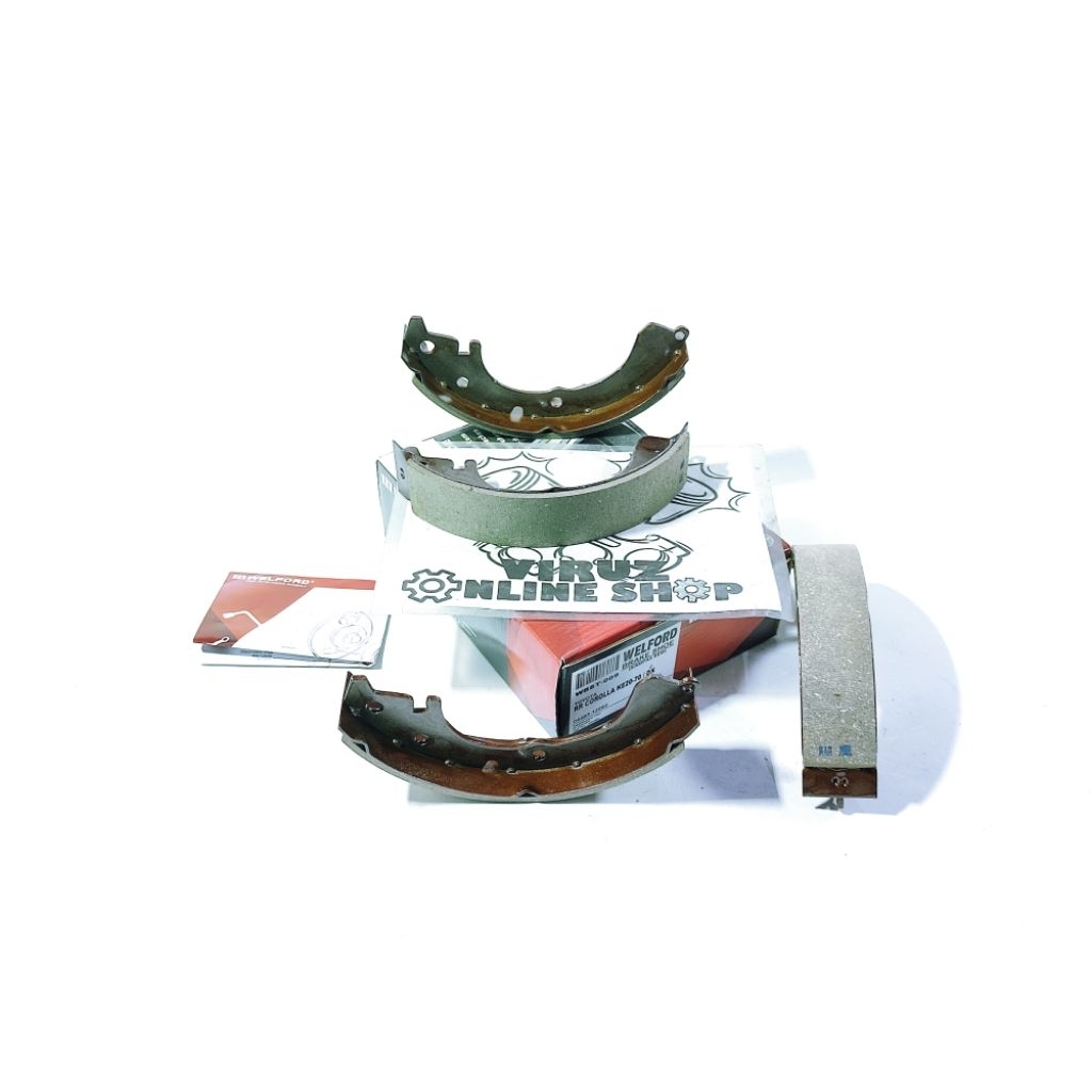 KAMPAS REM BRAKE SHOE BELAKANG TOYOTA COROLLA DX KE20 - KE70 PART 04495-12060 1SET