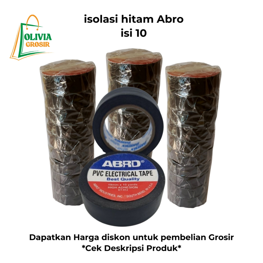 

Selotip / Isolasi Hitam Abro (Pack & Grosir)