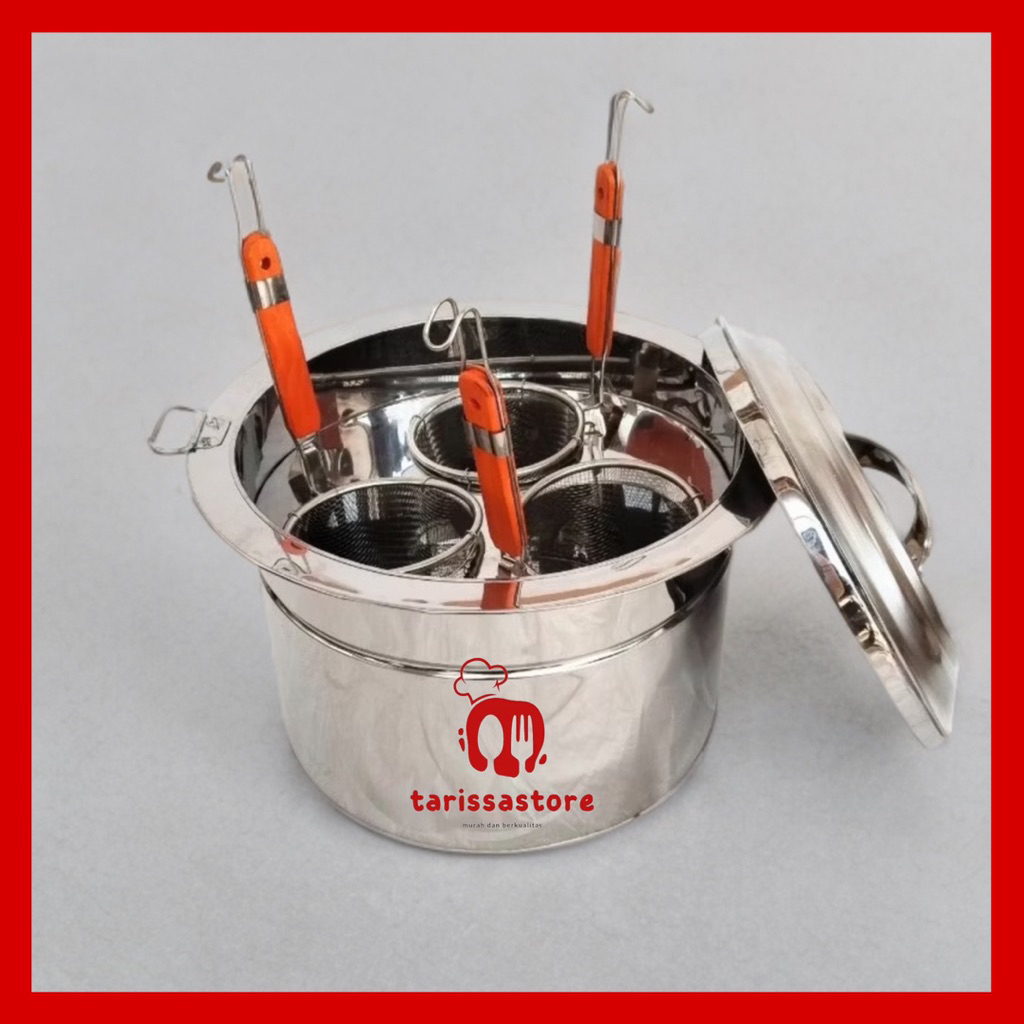 dandang mie ayam kocok lubang 3 stainlis tebal