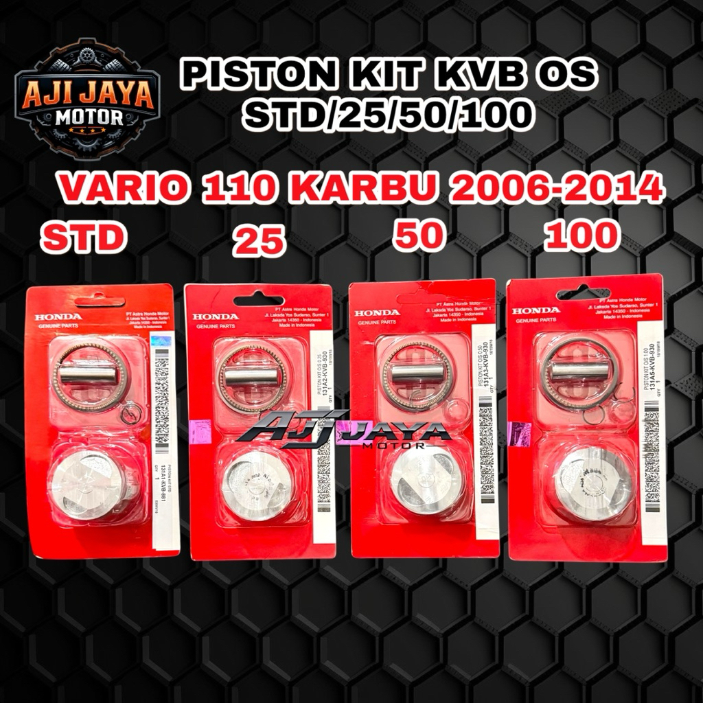 Piston Kit Kvb Os Std 25 50 100 Vario 110 Karbu