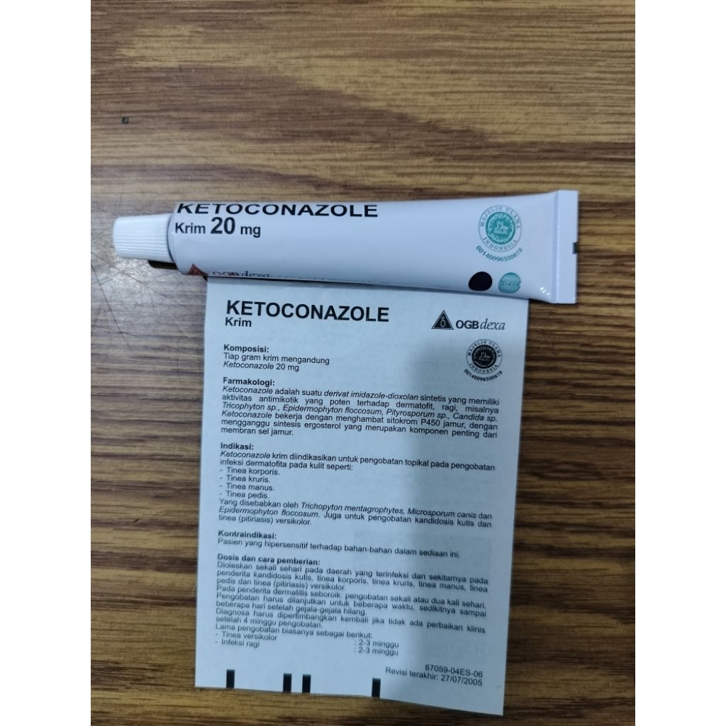 ketoco nazole 20 mg obat gatal jamur panu kurap kadas kudis kutu air iritasi popok lipatan paha