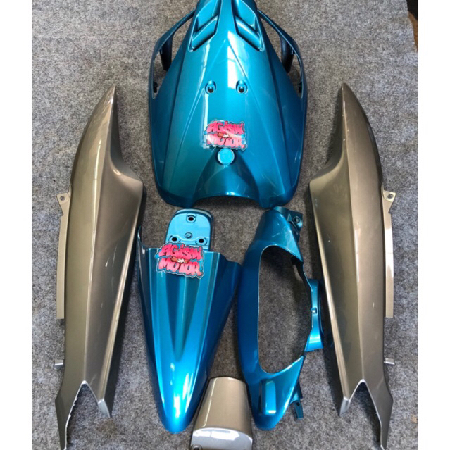 mio sporty vietnam / body mio sporty biru abu / body set mio sporty biru abu grey