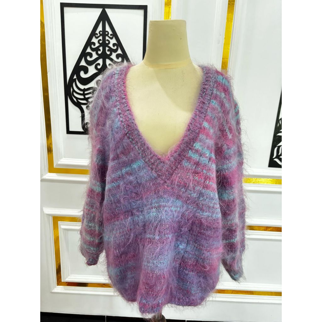 sweater Cardigan Fuzzy Bulu