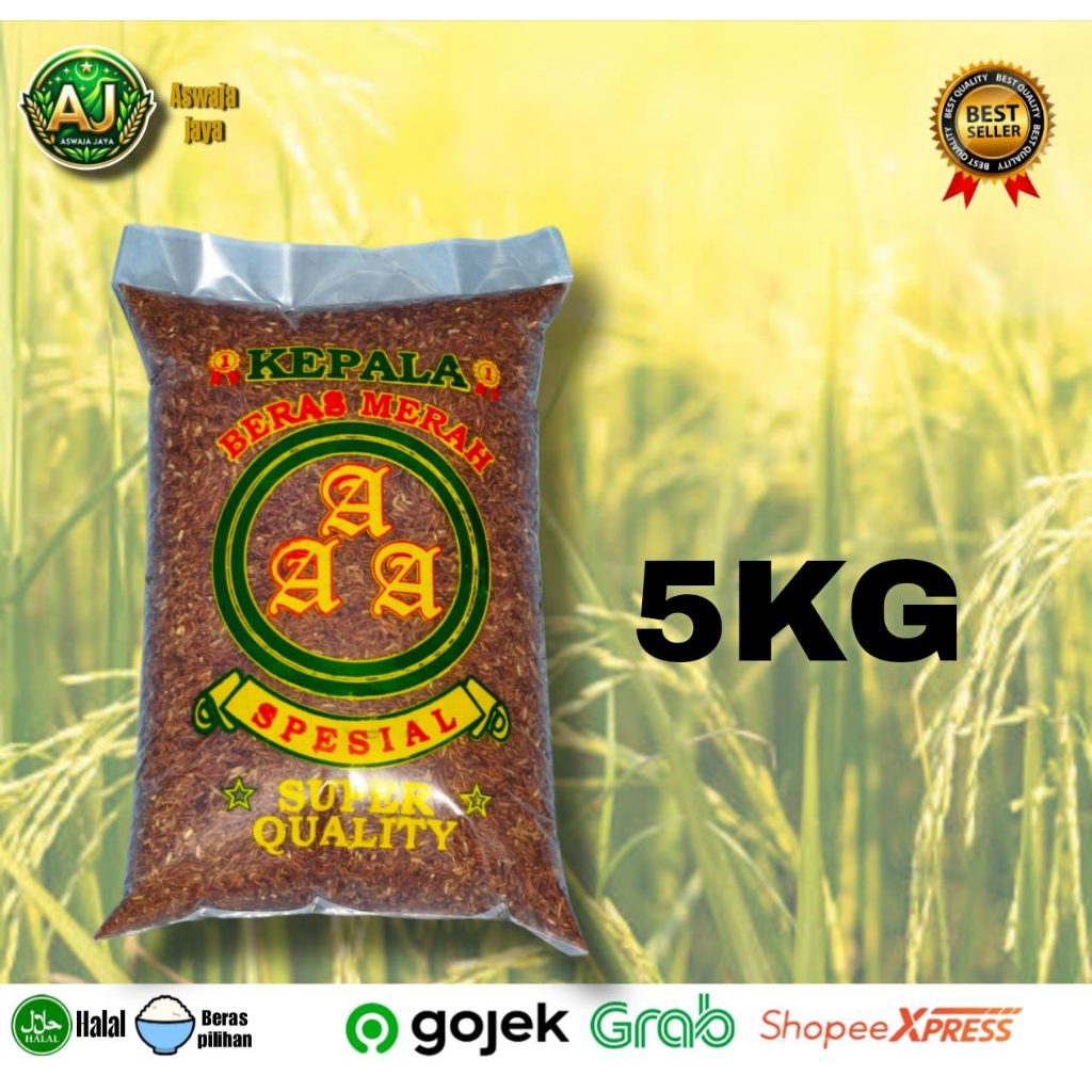 

Beras Merah Cap AAA (Merah Sosoh) 5KG - Super Quality - Beras baik untuk diet dan diabetes