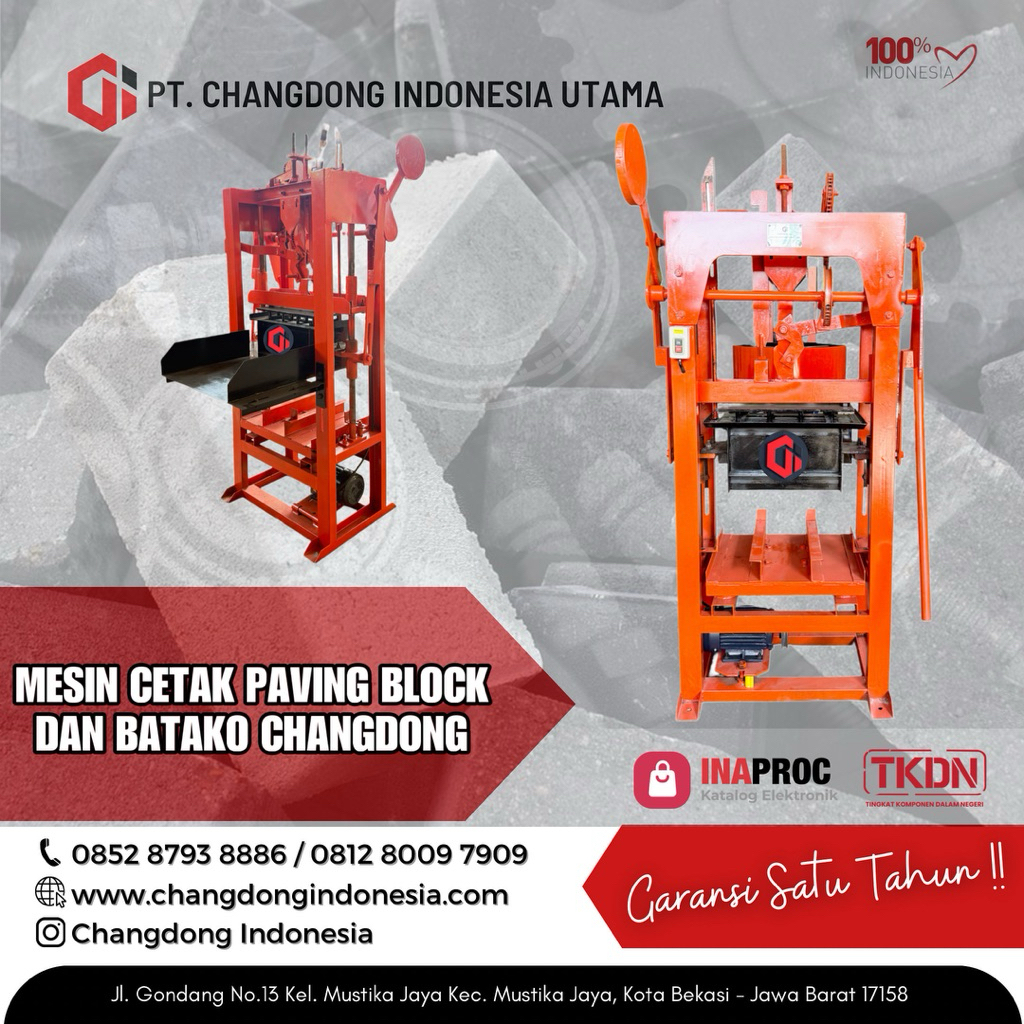 MESIN CETAK PAVING BLOCK DAN BATAKO