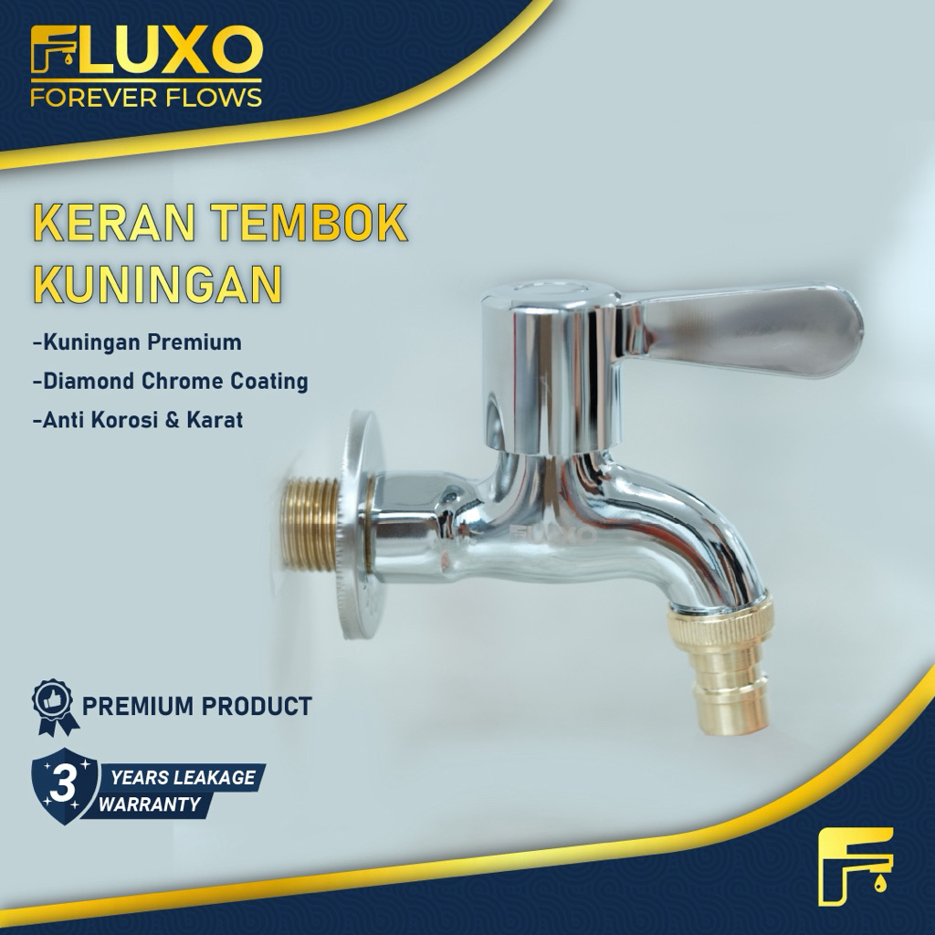 Fluxo Kran Tembok / Kran Air Kran Dinding Kuningan Keran Air Keran Tembok Keran Dinding Brass Faucet