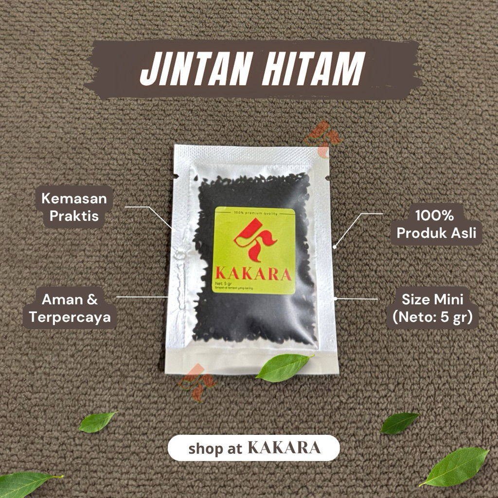 

KAKARA - Jintan Hitam / Habbatussauda 5 gram bumbu dapur rempah mini kemasan sachet