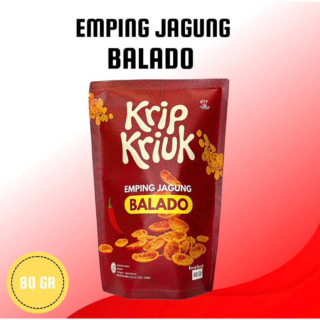 

Kripkriuk Emping Jagung Balado 80Gr